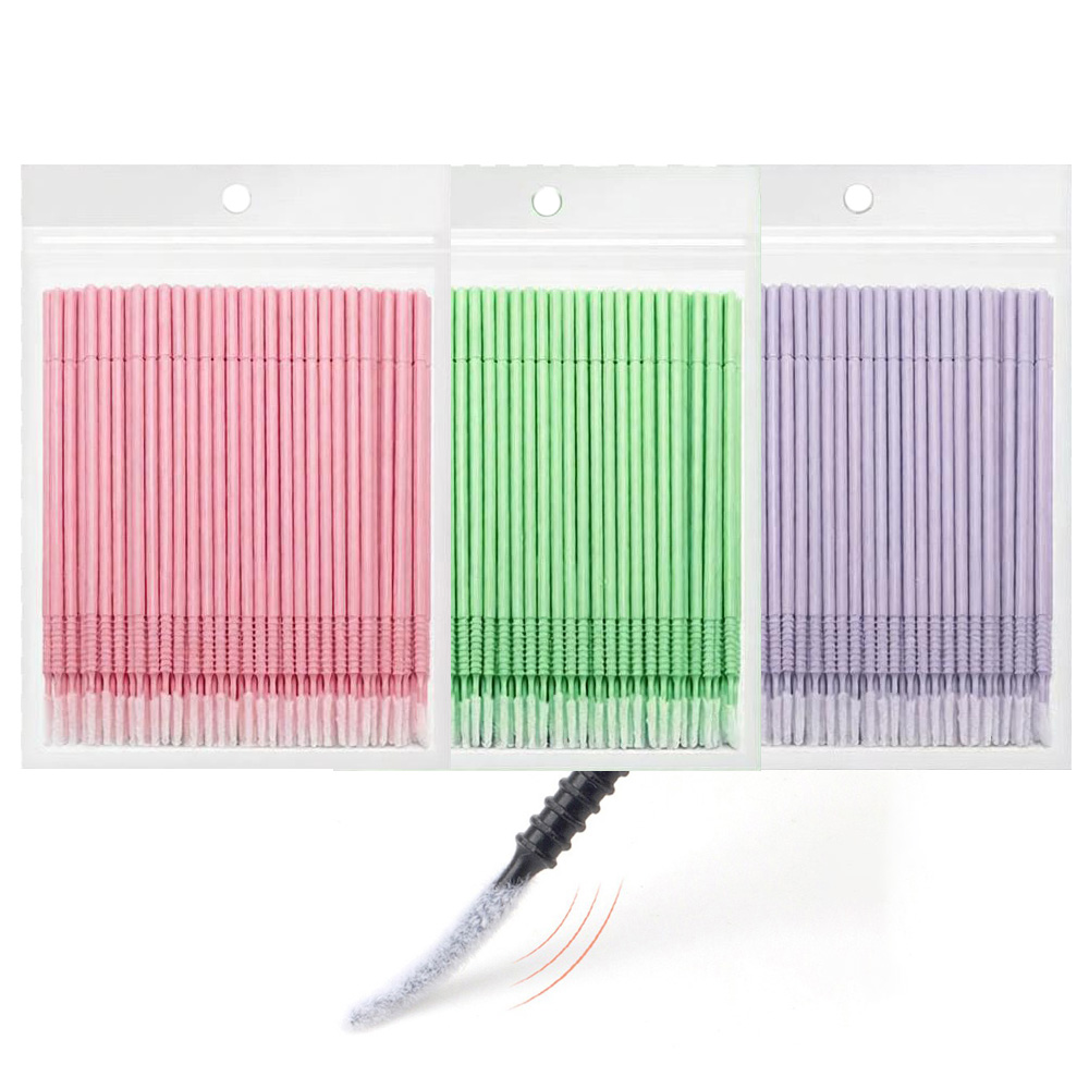 Eyelash Extension Look - 500 stuks Wimperverlenging Reinigingswattenstaafjes Lange/Korte Punt