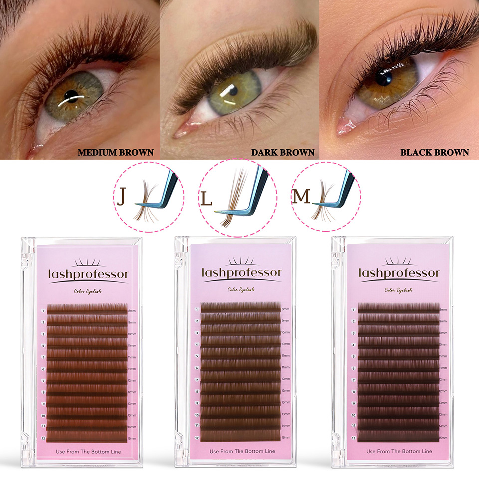 Lashprofessor J L M Curl Brown - Eyelash Extension Russian recensie en prijs